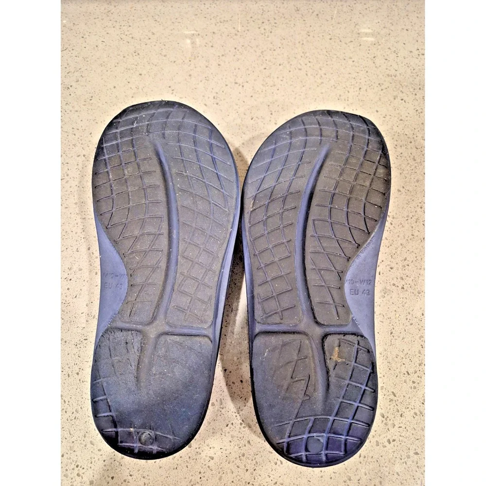 OOFOS Original Recovery Navy Blue Thong Flip Flop Sandal Sz Mens 10